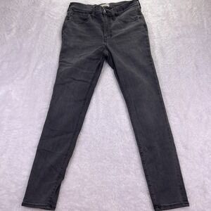 Madewell Jeans Women's 28 RoadTripper Charcoal Wash Skinny Stretch Denim Jegging